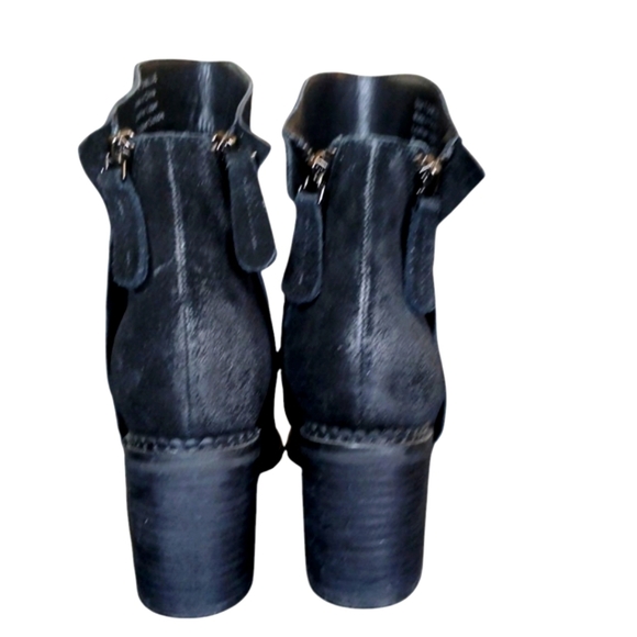 Seychelles Black Suede Ankle Boots Women's Heeled Booties size 7.5 - Picture 6 of 11